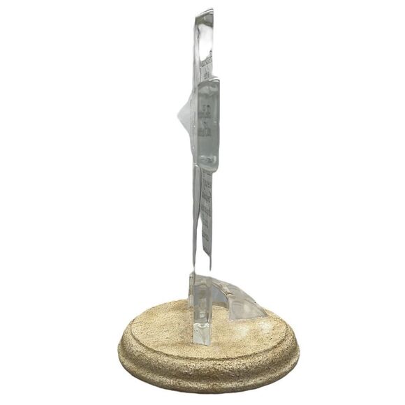 The Bradford Exchange Glass Cross Footprints in the Sand Limited Edition #A7082 - Picture 4 of 10